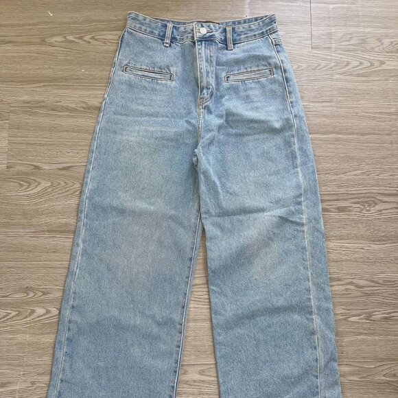 Denim - Light Blue Straight Leg Jeans